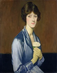 De witte roos (portret van een dame), 1919